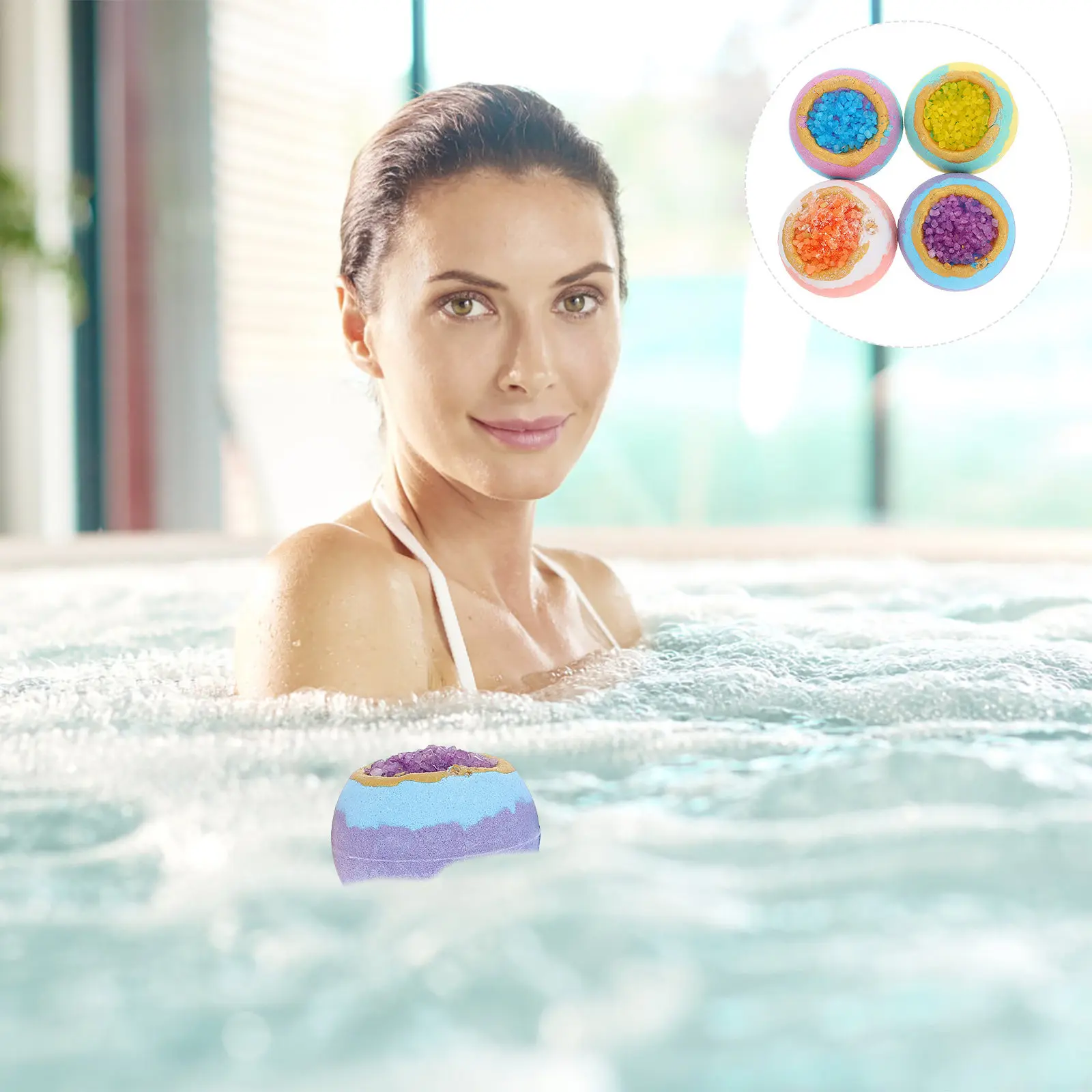 Набор из 4 шариков для ванн с солью: натуральные ингредиенты, успокаивающий и увлажняющий уход за кожей, для расслабляющего спа-отдыха
Набор из 4 шариков для ванн с солью: натуральные ингредиенты, успокаивающий и увлажняющий уход за кожей, для расслабляющего спа-отдыха