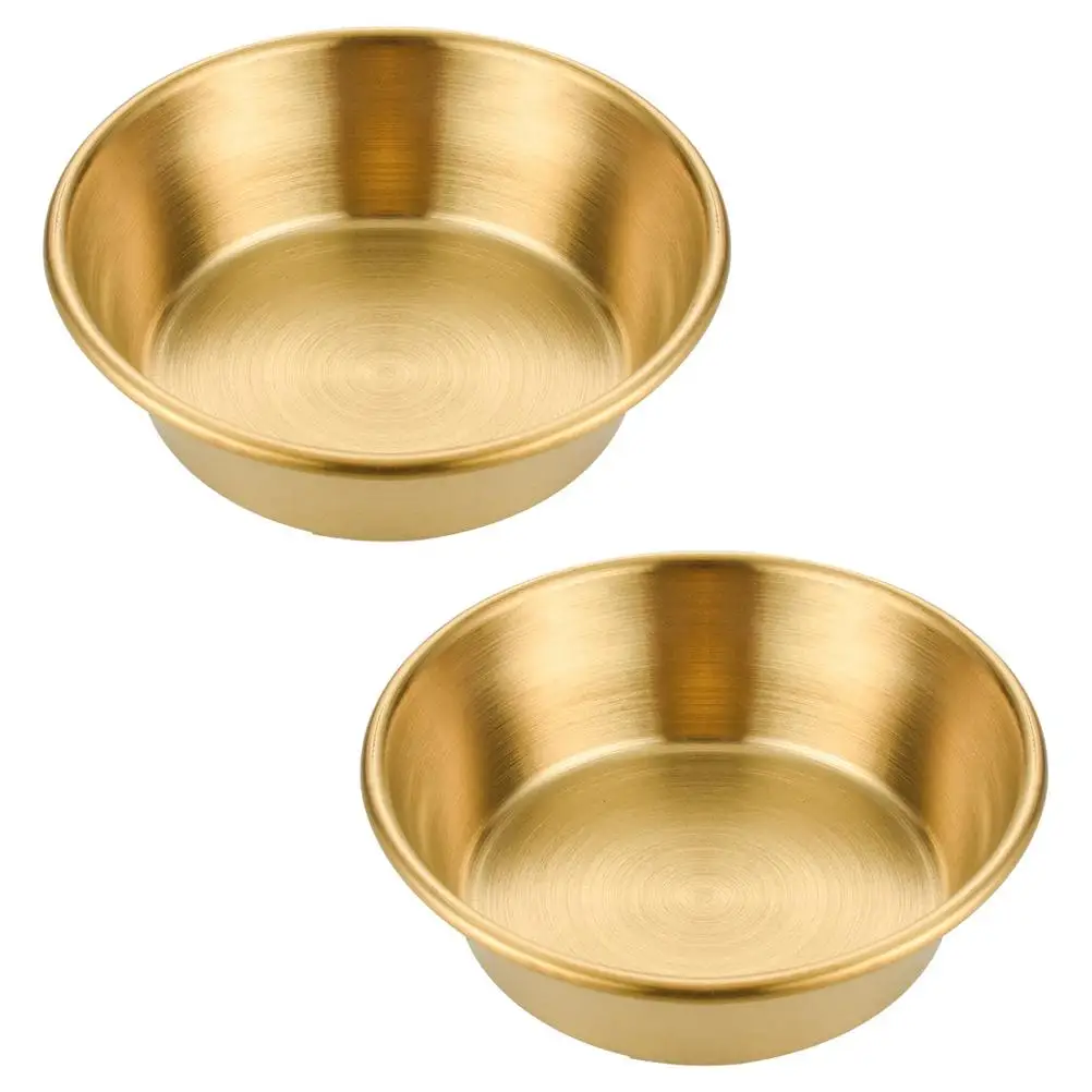 2pcs Sauce Steel Dipping Bowls 5 Sauce Dish 5CM Golden Plated Spice Household Dipping Dish Cups Container For Kitchen Bar
2pcs Sauce Steel Dipping Bowls 5 Sauce Dish 5CM Golden Plated Spice Household Dipping Dish Cups Container For Kitchen Bar