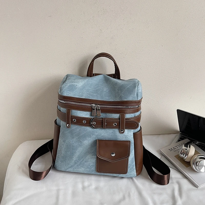 Women's PU Leather Backpacks 2025 New Fashion Contrast Color Design Travel Backpack College Student School Bag
Women's PU Leather Backpacks 2025 New Fashion Contrast Color Design Travel Backpack College Student School Bag