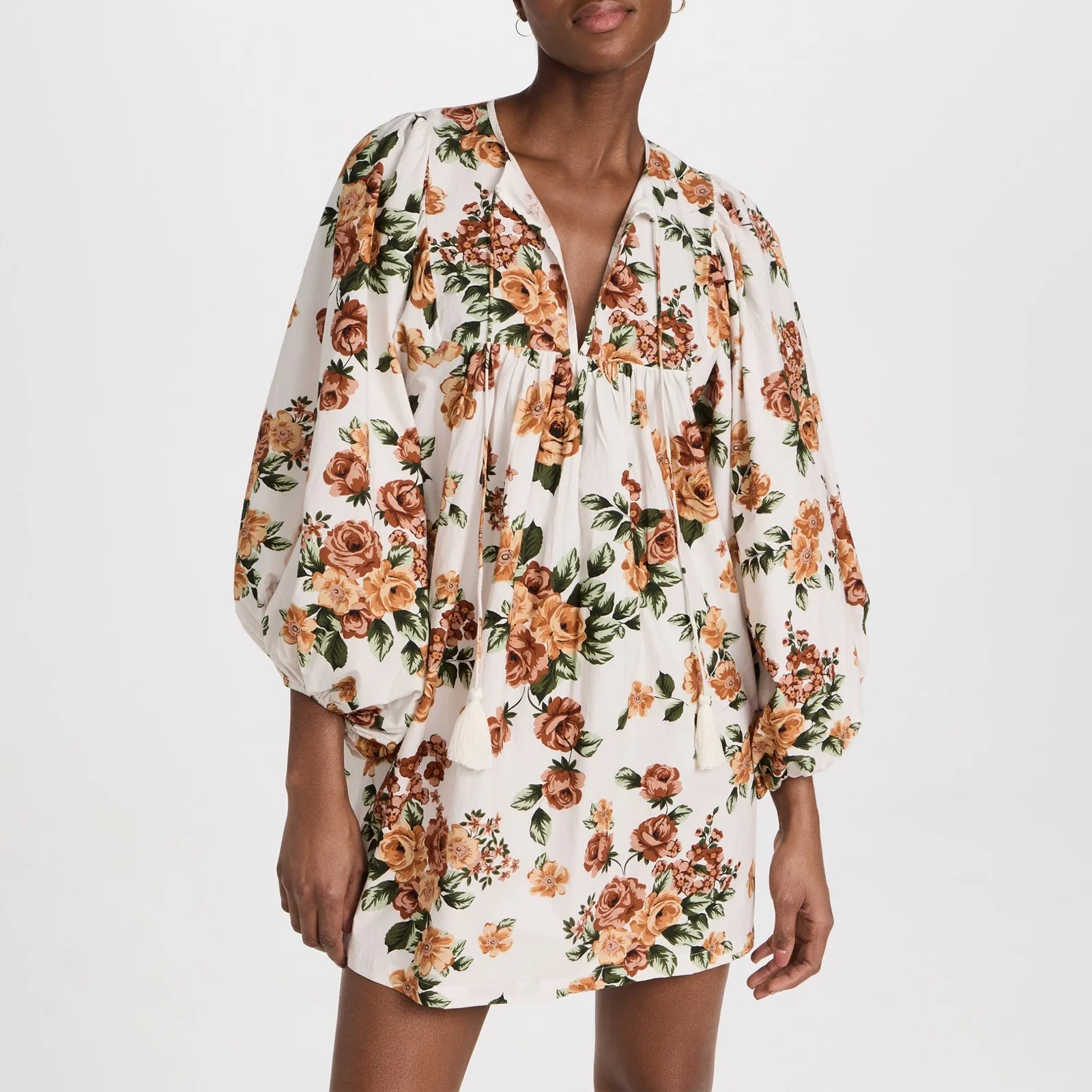 Women 3/4 Sleeve Loose Mini Dress Fashion Tie-up Dots/Flower Print Casual Dress Summer Fall Holiday Clothes
Women 3/4 Sleeve Loose Mini Dress Fashion Tie-up Dots/Flower Print Casual Dress Summer Fall Holiday Clothes