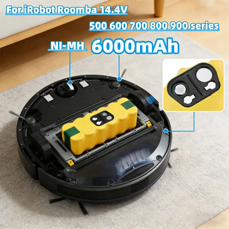 НОВЫЙ Аккумулятор 6000 мАч 14.4В для iRobot серий 500, 600, 700, 800, 900; Аккумулятор для iRobot Roomba 14.4В 620, 650, 770, 780, 580
НОВЫЙ Аккумулятор 6000 мАч 14.4В для iRobot серий 500, 600, 700, 800, 900; Аккумулятор для iRobot Roomba 14.4В 620, 650, 770, 780, 580