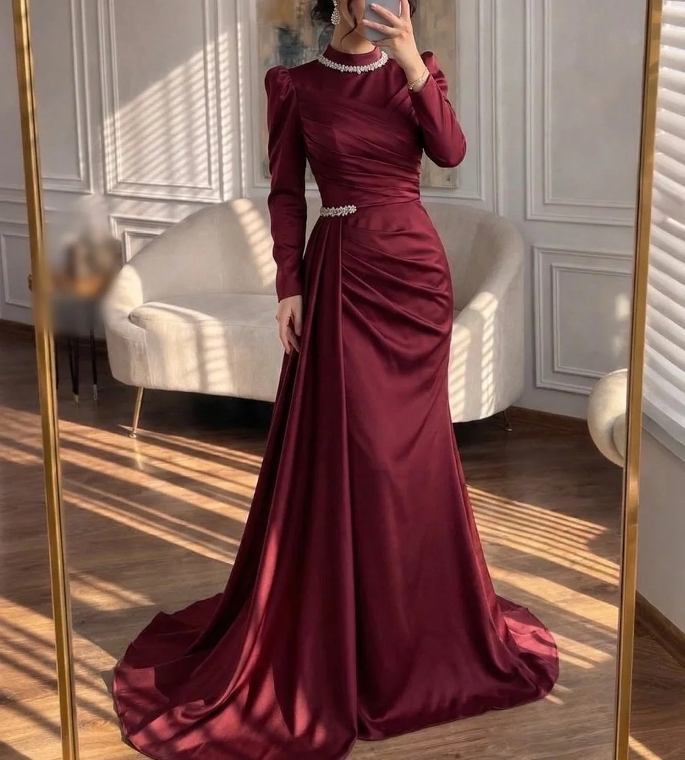 Customized Exquisite High Collar Glitter Evening Dress Rhinestone Trumpet Long Dresses Wedding Party Dress
Customized Exquisite High Collar Glitter Evening Dress Rhinestone Trumpet Long Dresses Wedding Party Dress