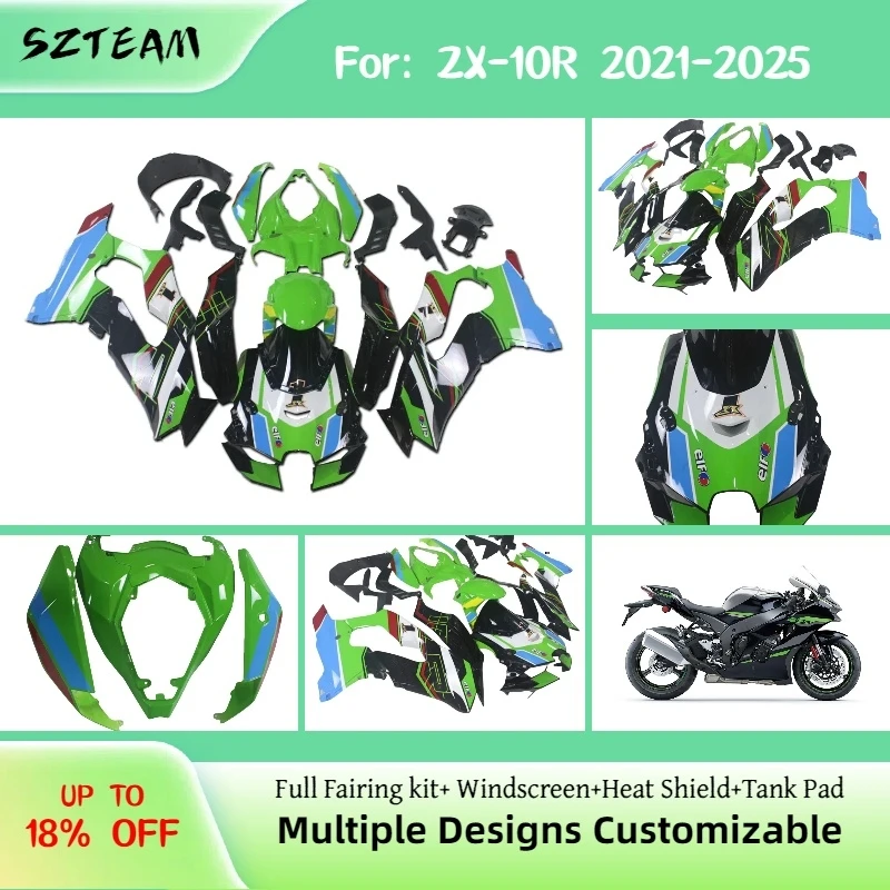 Fairing Kit for Kawasaki Ninja ZX-10R 2021 2022 2023 2024 2025 ABS Motorcycle Bodywork Fairings ZX10R 22-25
Fairing Kit for Kawasaki Ninja ZX-10R 2021 2022 2023 2024 2025 ABS Motorcycle Bodywork Fairings ZX10R 22-25