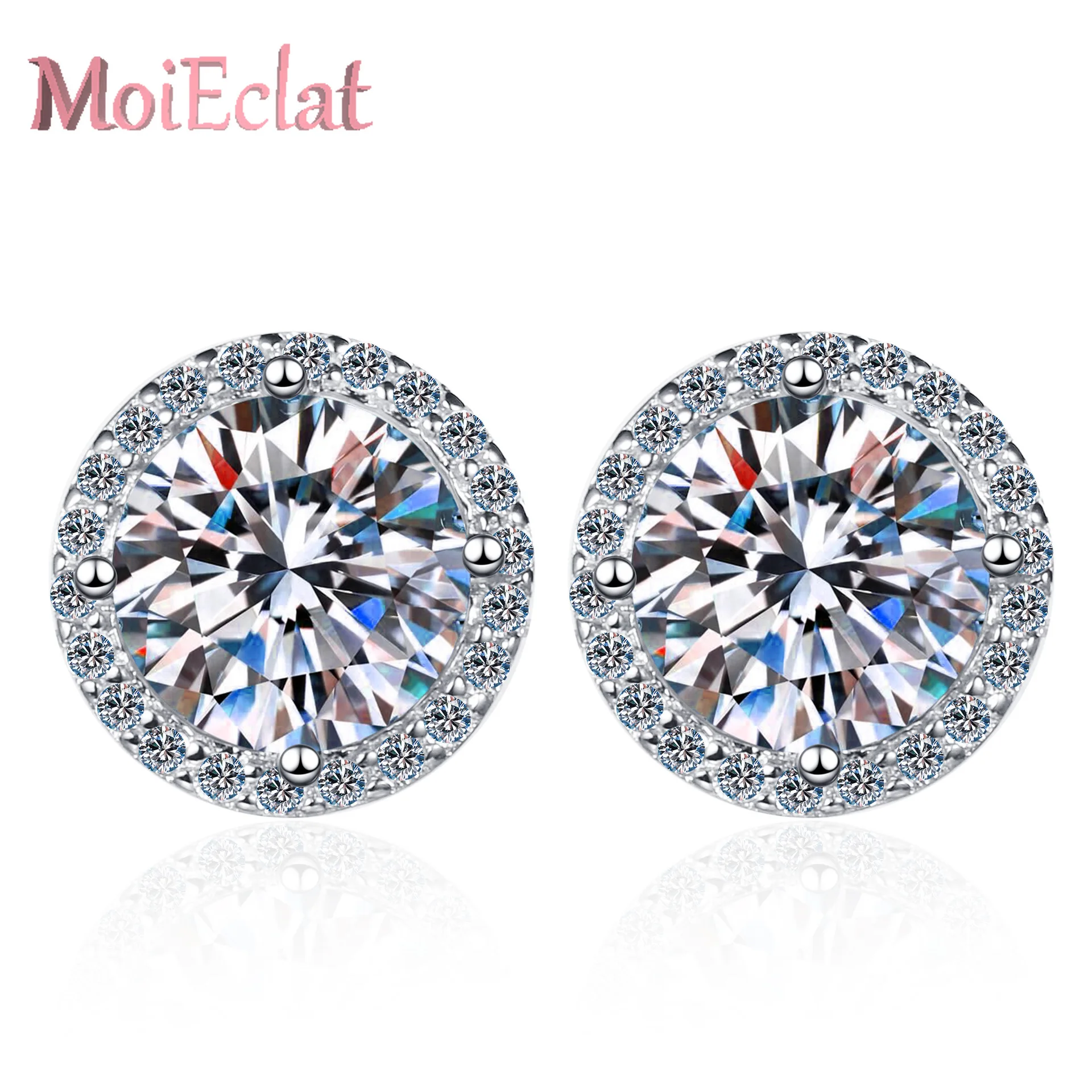 Women's Platinum Pt950 Fashion Ear Studs with 1ct/2ct/4ct Diamond Moissanite Four-claw Round Wrapped Stud Earrings Fine Jewelry
Women's Platinum Pt950 Fashion Ear Studs with 1ct/2ct/4ct Diamond Moissanite Four-claw Round Wrapped Stud Earrings Fine Jewelry