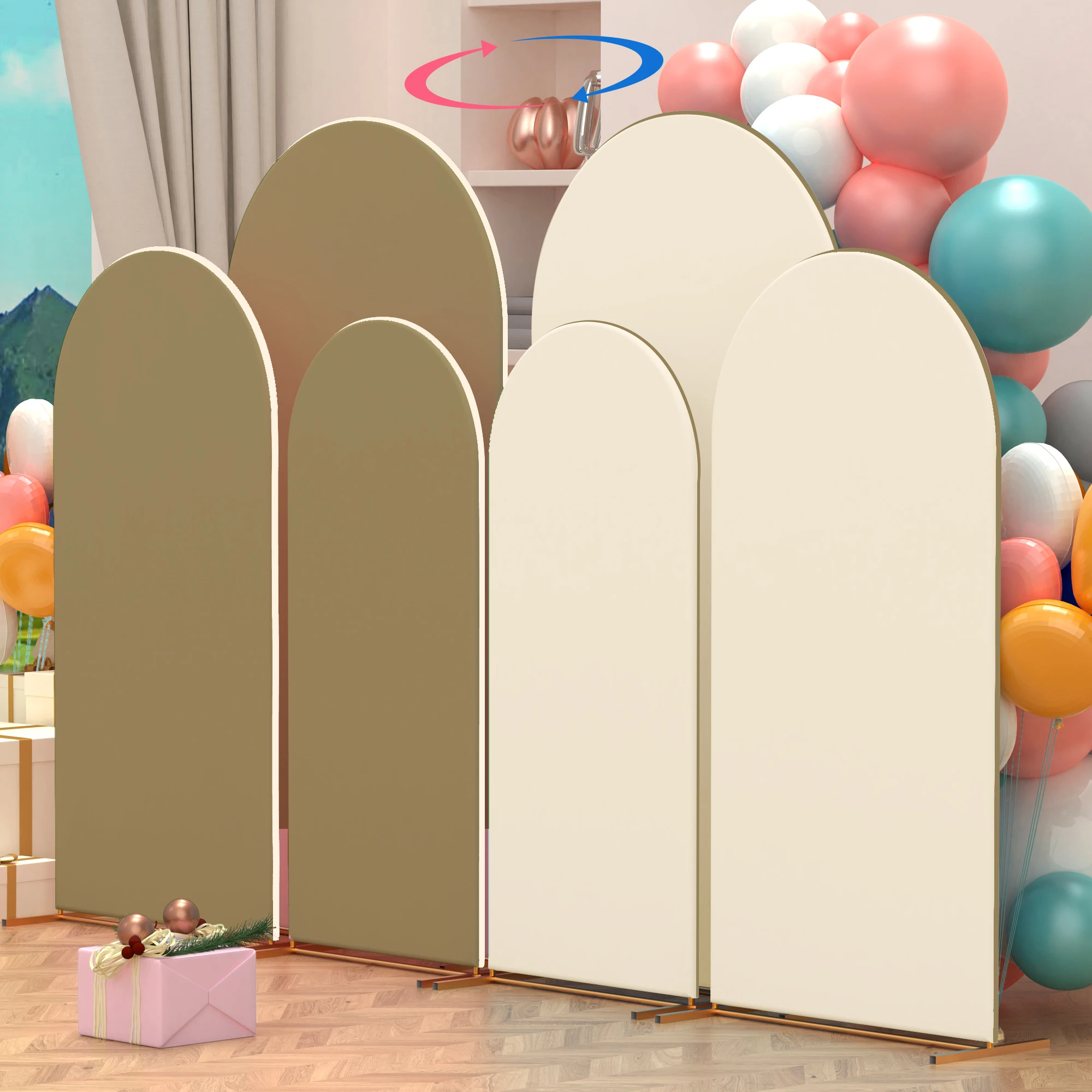 3 Pieces/Set, Wedding Arch Cover, 4+5+6Ft/6+6.6+7.2Ft Double-Sided Dual-Color Wedding Arch Cover, Polyester Fitted Wedding Arch Frame Cover Suitable for Birthday Parties, Graduation Ceremonies, Wedding Arch Decoration (Beige + Coffee Color)
3 Pieces/Set, Wedding Arch Cover, 4+5+6Ft/6+6.6+7.2Ft Double-Sided Dual-Color Wedding Arch Cover, Polyester Fitted Wedding Arch Frame Cover Suitable for Birthday Parties, Graduation Ceremonies, Wedding Arch Decoration (Beige + Coffee Color)