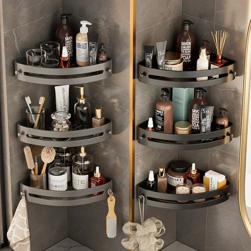 Three Layers Bathroom Nail-free Shelf Plastics Shower Corner Shelf Shampoo Shelf Shower Supply Storage Bathroom Accessories
Three Layers Bathroom Nail-free Shelf Plastics Shower Corner Shelf Shampoo Shelf Shower Supply Storage Bathroom Accessories