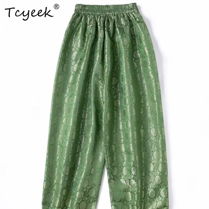 Tcyeek 100% Real Silk Ninth Pants Women 30MM Silk Loose Elastic Waist Casual Harem Pants 2026 Woman Clothing Pantalones De Mujer
Tcyeek 100% Real Silk Ninth Pants Women 30MM Silk Loose Elastic Waist Casual Harem Pants 2026 Woman Clothing Pantalones De Mujer