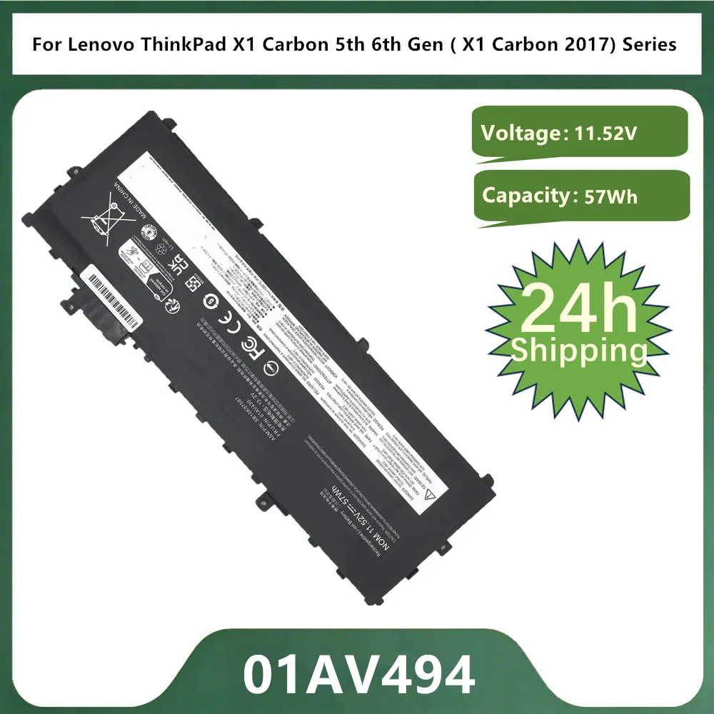 01AV494 Laptop Battery For Lenovo ThinkPad X1 Carbon 5th 6th Gen ( X1 Carbon 2017) Series 01AV430 01AV431 01AV429
01AV494 Laptop Battery For Lenovo ThinkPad X1 Carbon 5th 6th Gen ( X1 Carbon 2017) Series 01AV430 01AV431 01AV429