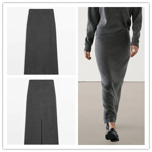 New 2024 ey Soft Elastic Waist Slit Casual Straight Knitted Mid-Length f Skirt Women's Premium Faion Spring Autumn
New 2024 ey Soft Elastic Waist Slit Casual Straight Knitted Mid-Length f Skirt Women's Premium Faion Spring Autumn