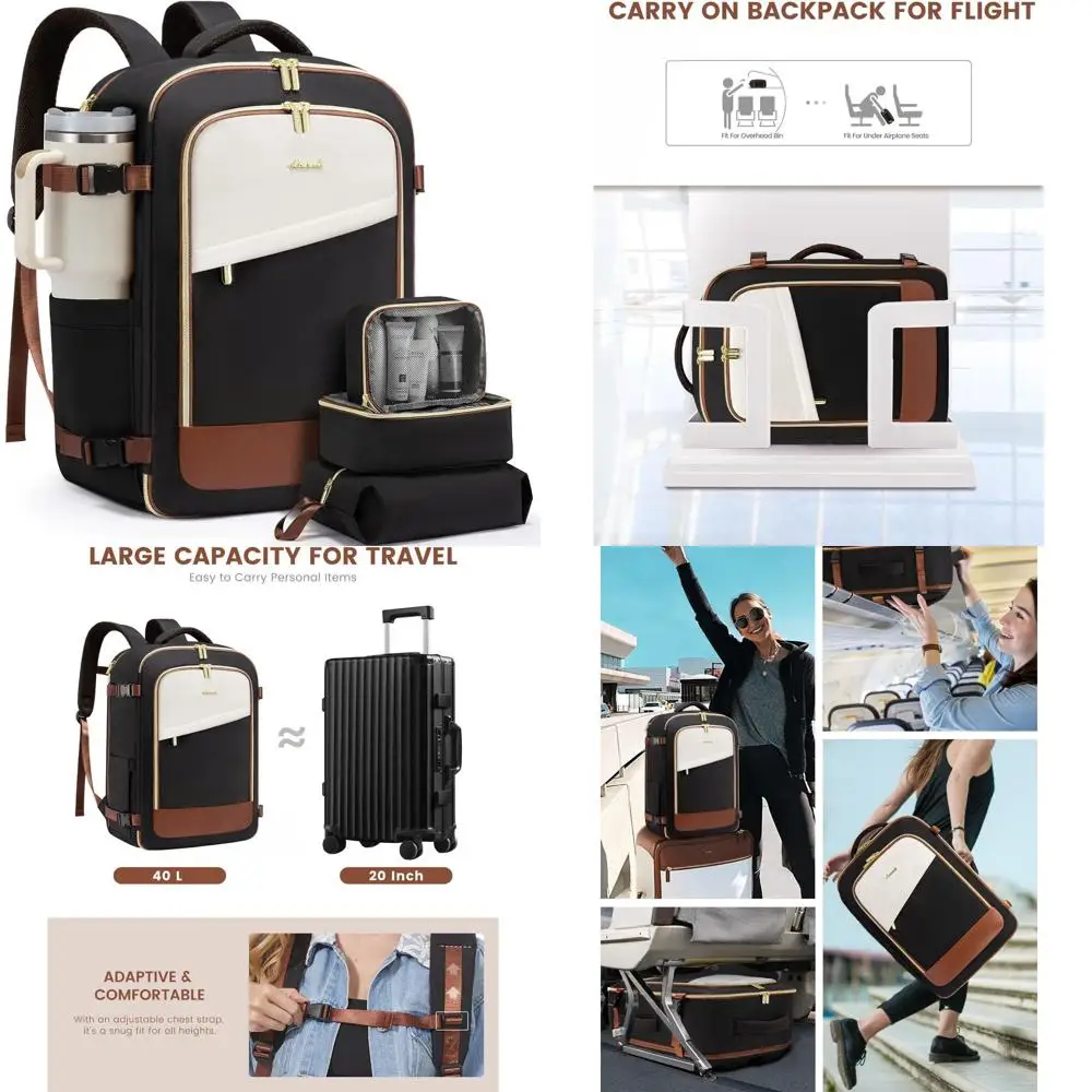 Рюкзак для путешествий LOVEVOOK для женщин, 40 л, ручная кладь, одобренная для авиаперелетов, большая сумка для личных вещей, подходит для ноутбука 17 дюймов, одобрено TSA
Рюкзак для путешествий LOVEVOOK для женщин, 40 л, ручная кладь, одобренная для авиаперелетов, большая сумка для личных вещей, подходит для ноутбука 17 дюймов, одобрено TSA