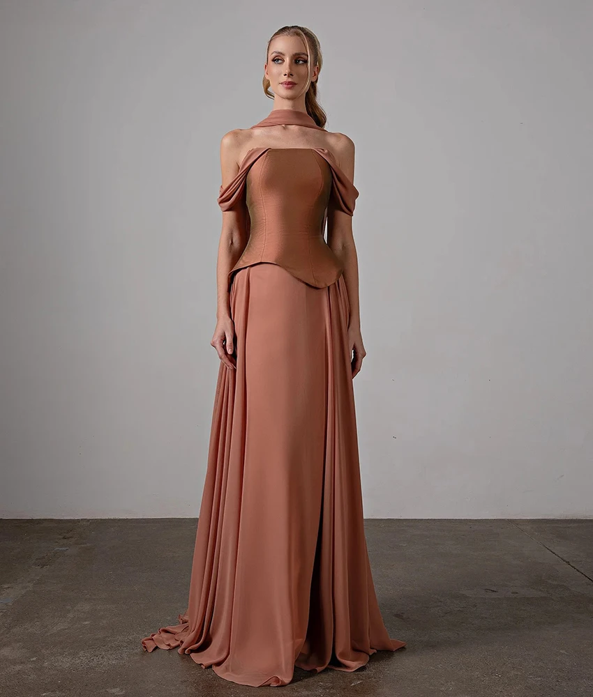 Customized High Quality Chiffon A-Line Off the Shoulder Ribbons Evening Dress Sexy Short Sleeves Strapless Homecoming Gowns
Customized High Quality Chiffon A-Line Off the Shoulder Ribbons Evening Dress Sexy Short Sleeves Strapless Homecoming Gowns