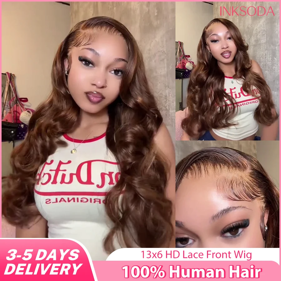13x4 Chocolate Brown Lace Front Human Hair Wigs Body Wave Dark Brown 13x6 HD Lace Frontal Wigs For Women Glueless Wigs Colored
13x4 Chocolate Brown Lace Front Human Hair Wigs Body Wave Dark Brown 13x6 HD Lace Frontal Wigs For Women Glueless Wigs Colored