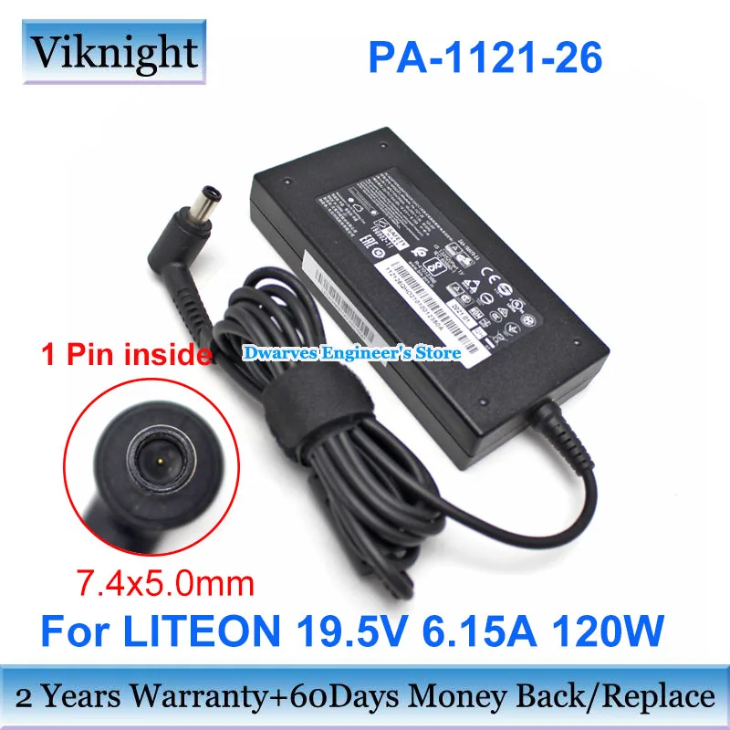 Genuine 19.5V 6.15A 120W AC Adapter PA-1121-26 LITEON Power Supply 7.4x5.0mm Slim Laptop Charger
Genuine 19.5V 6.15A 120W AC Adapter PA-1121-26 LITEON Power Supply 7.4x5.0mm Slim Laptop Charger