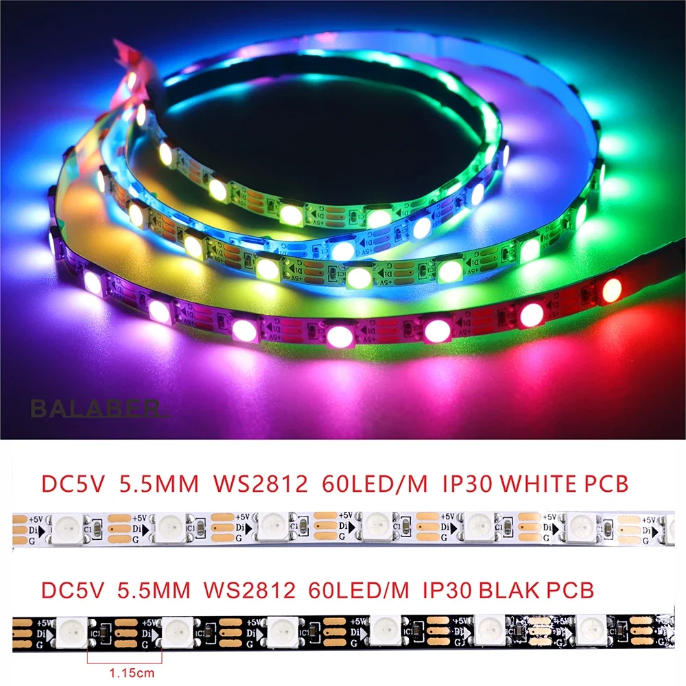 Светодиодные фонари WS2812B DC5V WS2812 Светодиодная лента RGB Индивидуально адресуемые умные пиксели Волшебный свет Черный Белый PCB IP30
Светодиодные фонари WS2812B DC5V WS2812 Светодиодная лента RGB Индивидуально адресуемые умные пиксели Волшебный свет Черный Белый PCB IP30