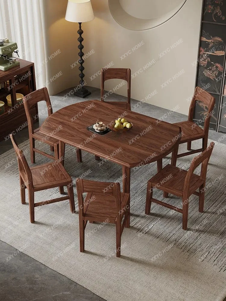 S TSolid wood folding dining table and chairs, household small apartment telescopic modern simple round dining table
S TSolid wood folding dining table and chairs, household small apartment telescopic modern simple round dining table