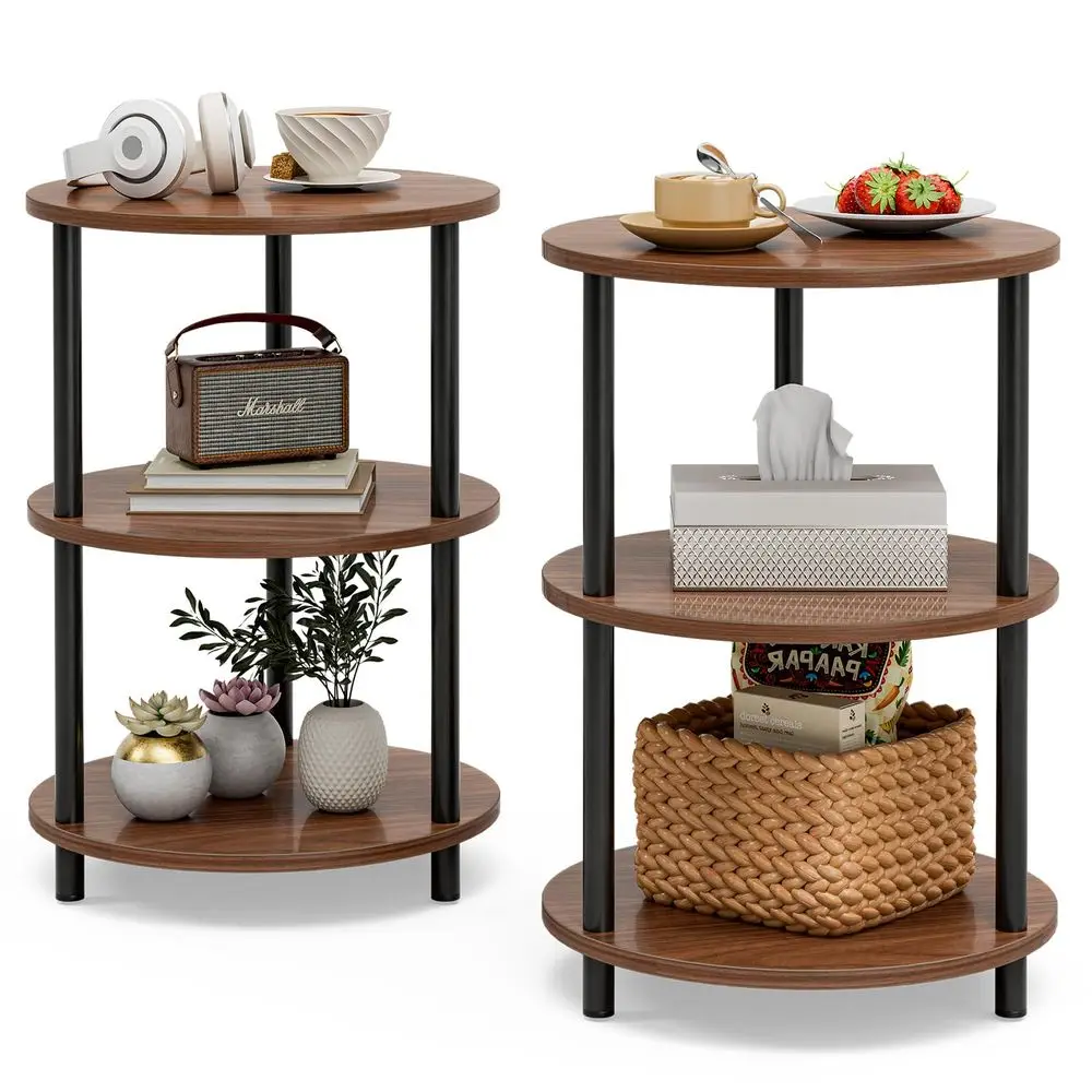 Small Round End Table 3 Tier Design Accent Table, Narrow Side or Bedside Stand, Industrial Vintage Nightstand for Bedroom, Livi
Small Round End Table 3 Tier Design Accent Table, Narrow Side or Bedside Stand, Industrial Vintage Nightstand for Bedroom, Livi