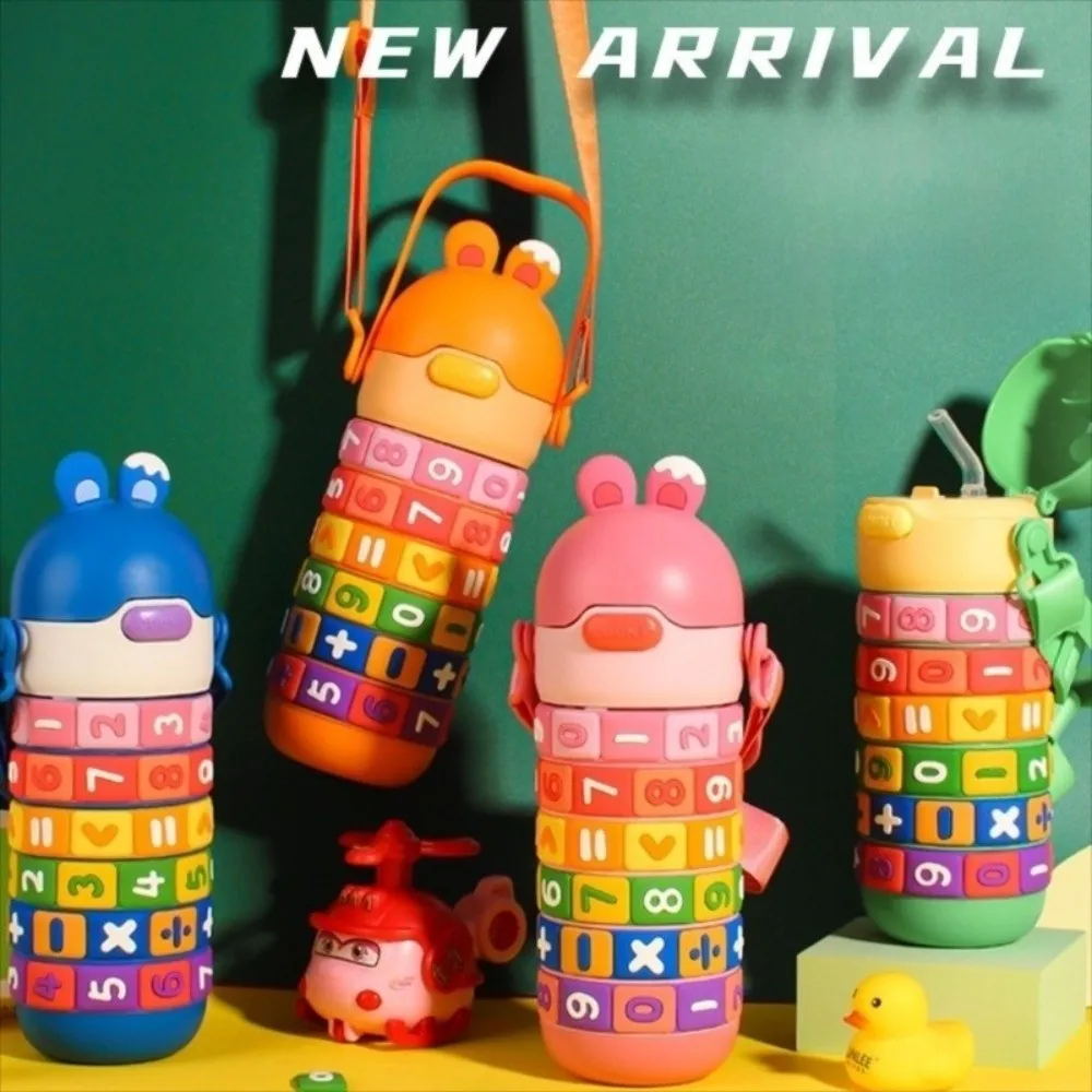 Portable Cartoon Bear Insulated Straw Cup Stainless Steel with Shoulder Strap Kids Water Bottle 430ml Leakproof Vacuum Flask 
Portable Cartoon Bear Insulated Straw Cup Stainless Steel with Shoulder Strap Kids Water Bottle 430ml Leakproof Vacuum Flask