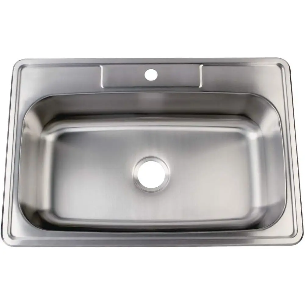 Кухонная мойка Gourmetier GKTS3322901 33"x22"x9" с одинарной чашей и бортиком (1 отверстие), матовая
Кухонная мойка Gourmetier GKTS3322901 33"x22"x9" с одинарной чашей и бортиком (1 отверстие), матовая