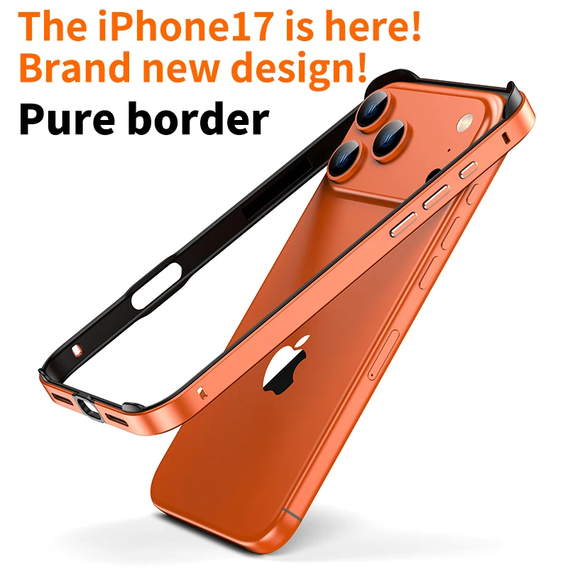 Hybrid Silicone Frame Aluminum Metal Frame Case for iPhone 17Pro 17 16 Pro Max Air Shockproof Protruding Corner Bumper Cover
Hybrid Silicone Frame Aluminum Metal Frame Case for iPhone 17Pro 17 16 Pro Max Air Shockproof Protruding Corner Bumper Cover
