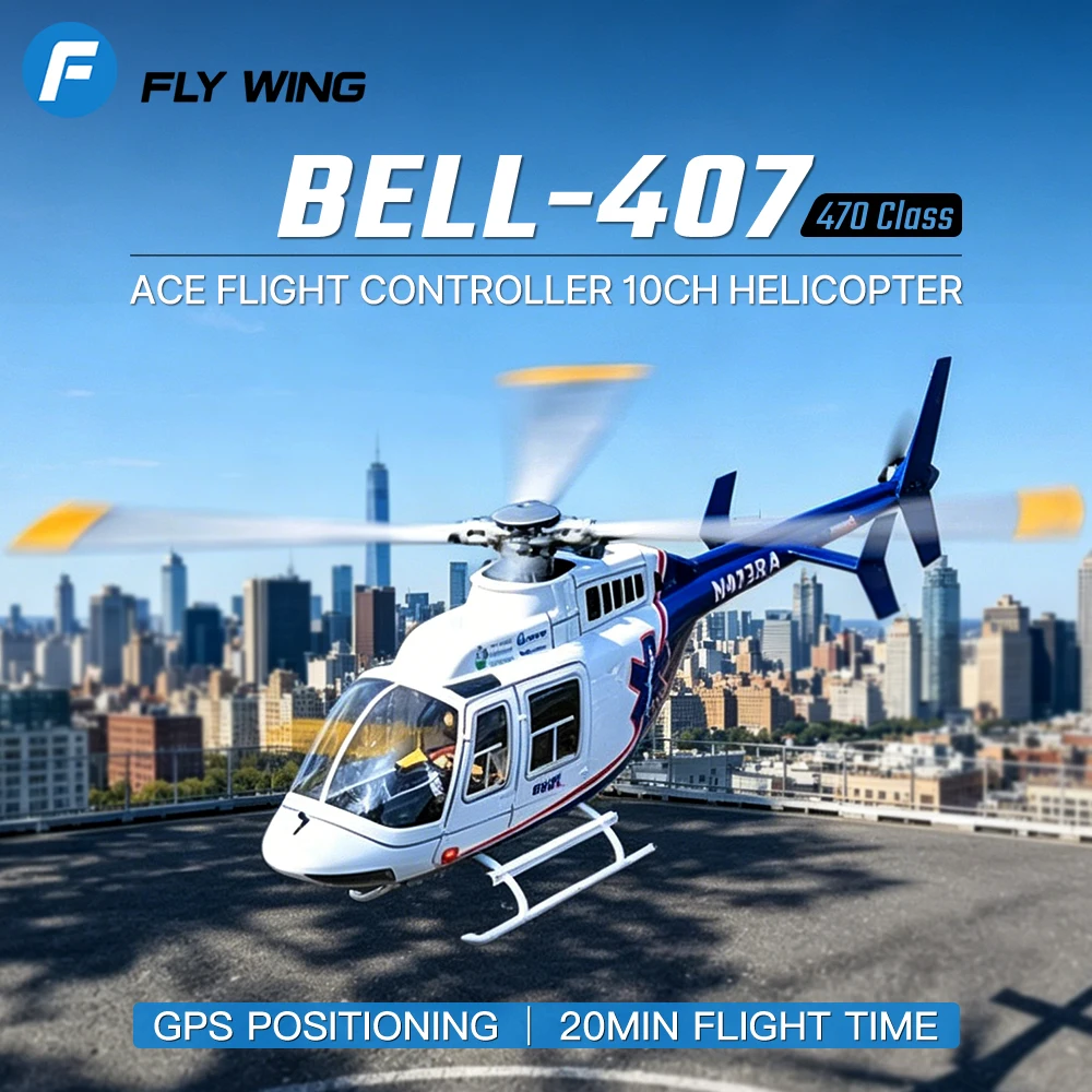 FLY WING BELL-407 Helicopter ACE Flight Control 470 Class GPS Altitude Hold One Key Return
FLY WING BELL-407 Helicopter ACE Flight Control 470 Class GPS Altitude Hold One Key Return