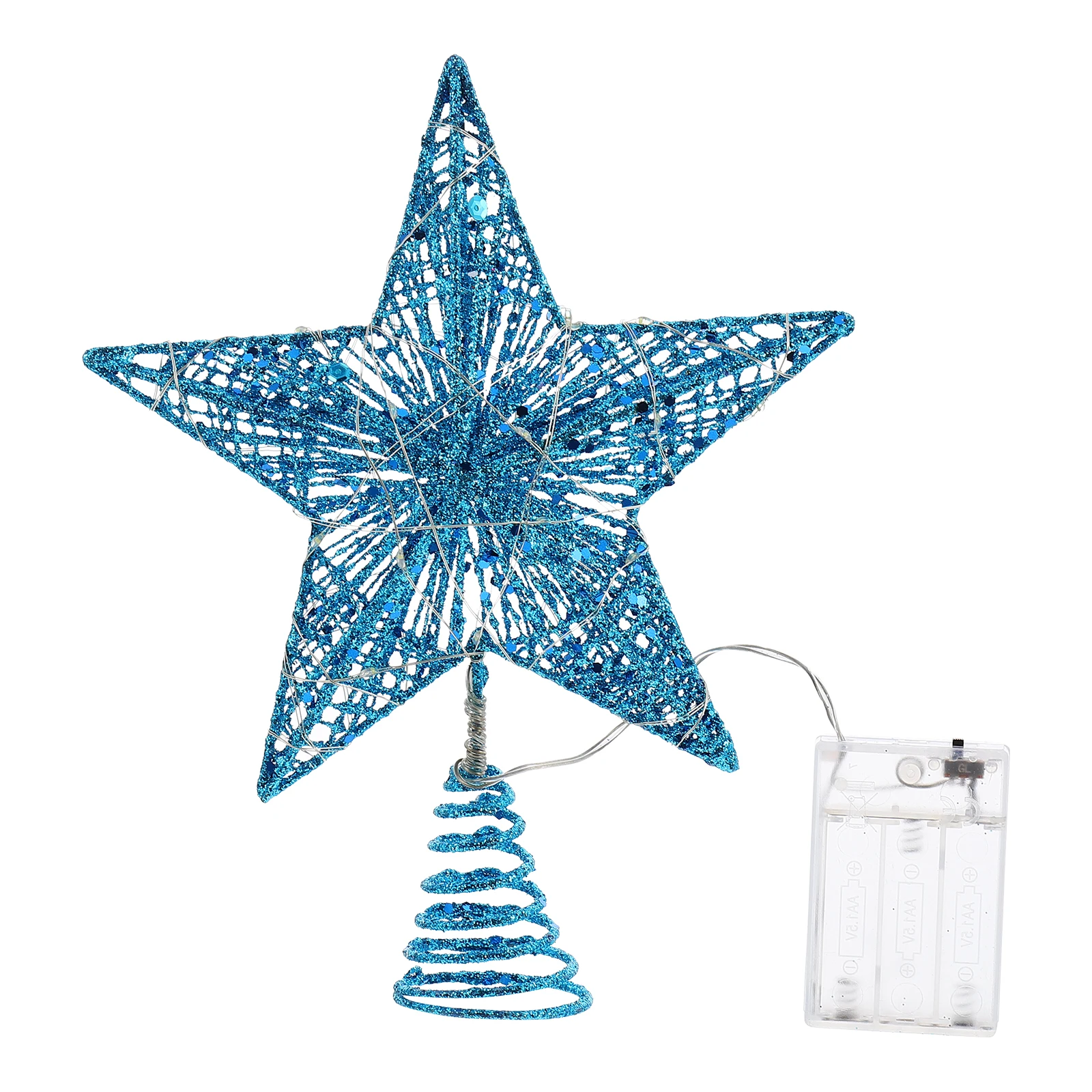 Silver Tree Top Star Xmas Tree Adornment Hollow LED nament Blue Vintage Christmas Pentagram Iron Star Reusable Eco
Silver Tree Top Star Xmas Tree Adornment Hollow LED nament Blue Vintage Christmas Pentagram Iron Star Reusable Eco