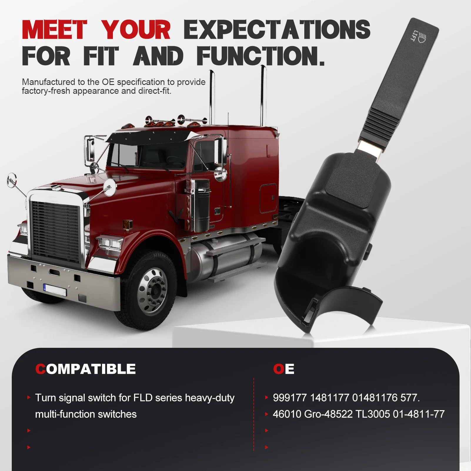 01481176 Turn Signal Switch Multifunction Switch 999177 1481177 FOR Freightliner FLD Series Heavy Duty
01481176 Turn Signal Switch Multifunction Switch 999177 1481177 FOR Freightliner FLD Series Heavy Duty