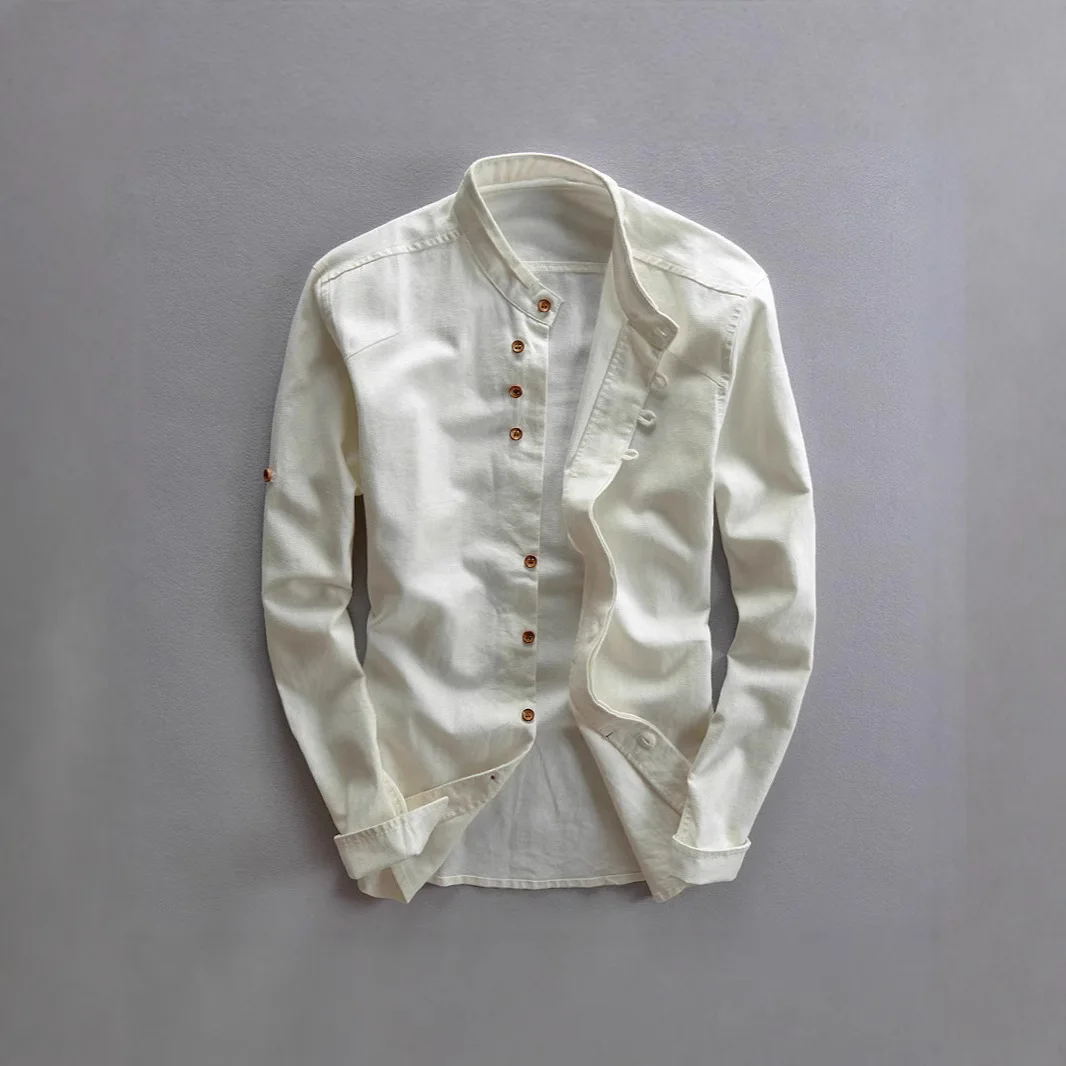 Men's Cotton Linen Shirts Long Sleeve Casual Slim Mandarin Collar Shirts High Quality Men Business Cotton Dress Shirts
Men's Cotton Linen Shirts Long Sleeve Casual Slim Mandarin Collar Shirts High Quality Men Business Cotton Dress Shirts