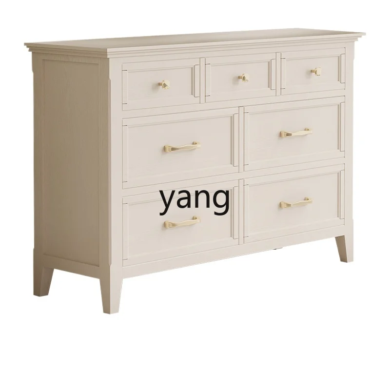 LXL Solid Wood 7-Drawer Cabinet Bedroom Wall Clothes Closet Cream Style Brown Clothes Storage Cabinet
LXL Solid Wood 7-Drawer Cabinet Bedroom Wall Clothes Closet Cream Style Brown Clothes Storage Cabinet