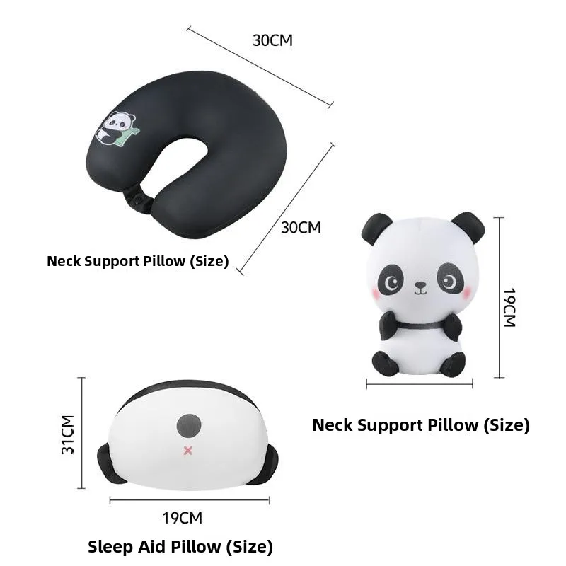 Cute Cartoon Panda Neck Support U-Shaped Three-In-One Multi-Functional Pillow Portable Travel Pillow Breathable Design
Cute Cartoon Panda Neck Support U-Shaped Three-In-One Multi-Functional Pillow Portable Travel Pillow Breathable Design