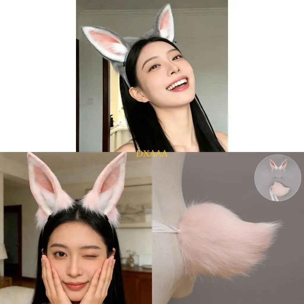 DXAA Faux Furs Tail Bunnies Ears Headband Halloween Cosplay Costume Bunnies Ears Hairband Bunnies Tail Bunnies Costumes
DXAA Faux Furs Tail Bunnies Ears Headband Halloween Cosplay Costume Bunnies Ears Hairband Bunnies Tail Bunnies Costumes