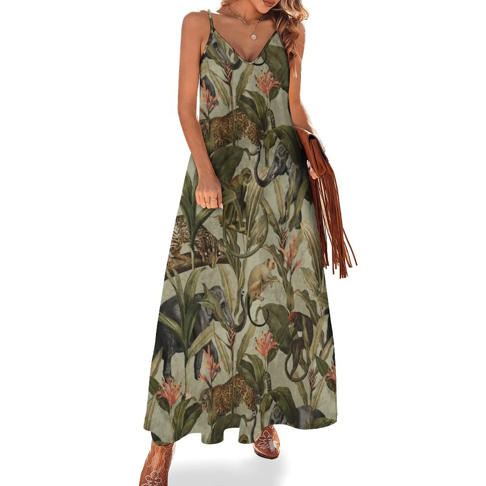 Vintage Tropical Jungle Botanical Garden Pattern Sleeveless Dress Female clothing birthday dress dress party night
Vintage Tropical Jungle Botanical Garden Pattern Sleeveless Dress Female clothing birthday dress dress party night