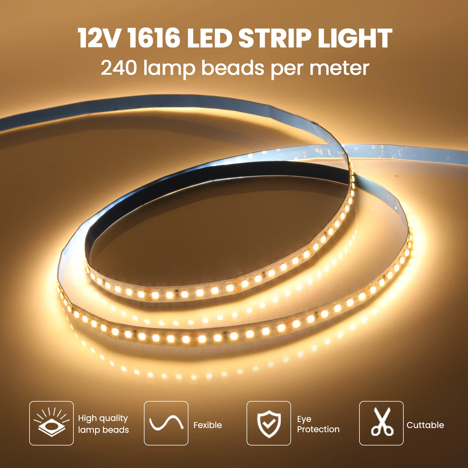 Светодиодная лента 12 В, не водонепроницаемая SMD1616 240Led/M Гибкая светодиодная лента Белая теплая белая лента Диод 5 мм Ширина печатной платы Fita Led Light
Светодиодная лента 12 В, не водонепроницаемая SMD1616 240Led/M Гибкая светодиодная лента Белая теплая белая лента Диод 5 мм Ширина печатной платы Fita Led Light