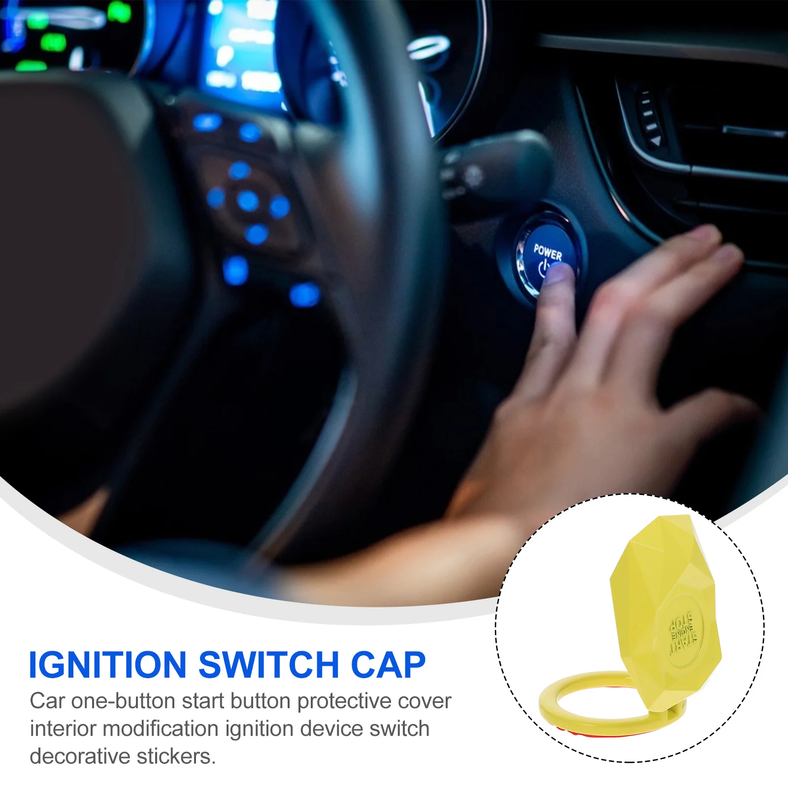 Car Start Button Cover Smooth Iron Surface Easy Install Auto Start Stop Protector For Car Interior Modern Decoration 
Car Start Button Cover Smooth Iron Surface Easy Install Auto Start Stop Protector For Car Interior Modern Decoration
