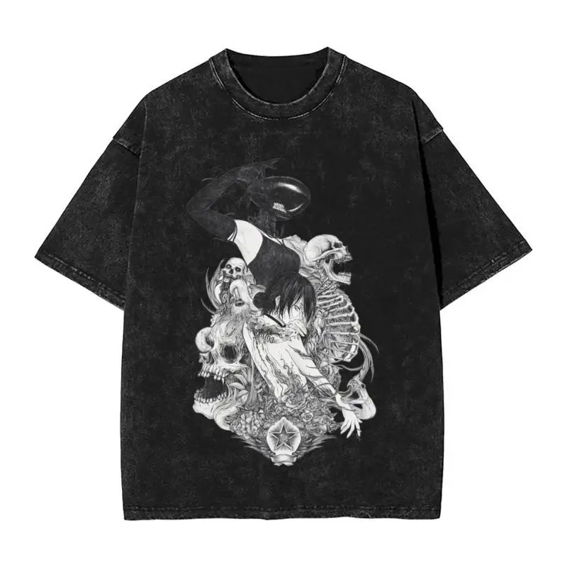 Chainsaw Man Washed T Shirt Anime Graphic Print Cotton Vintage Washed Tee Casual Short Sleeve Loose T-shirt for Men Women Fans
Chainsaw Man Washed T Shirt Anime Graphic Print Cotton Vintage Washed Tee Casual Short Sleeve Loose T-shirt for Men Women Fans