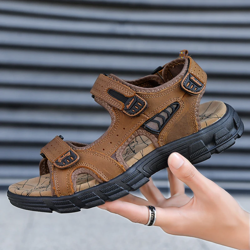 Summer Classic Men Sandals Genuine Leather Sandals Fashion Men Casual Lightweight Sports Platform Outdoor Beach Shoes Large Size
Summer Classic Men Sandals Genuine Leather Sandals Fashion Men Casual Lightweight Sports Platform Outdoor Beach Shoes Large Size