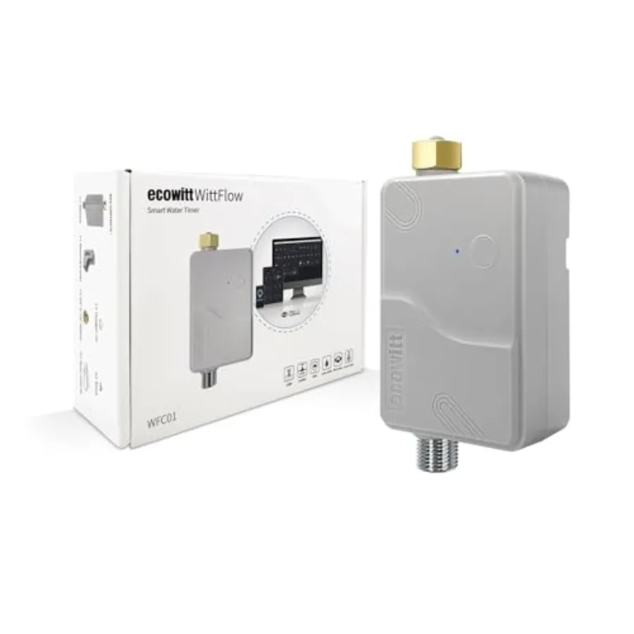 WFC01 Smart Sprinkler Timer with NPT Thread Built-in Flow Meter and Temperature Sensor IoT-Compatible for Garden Patio Farm Yar
WFC01 Smart Sprinkler Timer with NPT Thread Built-in Flow Meter and Temperature Sensor IoT-Compatible for Garden Patio Farm Yar