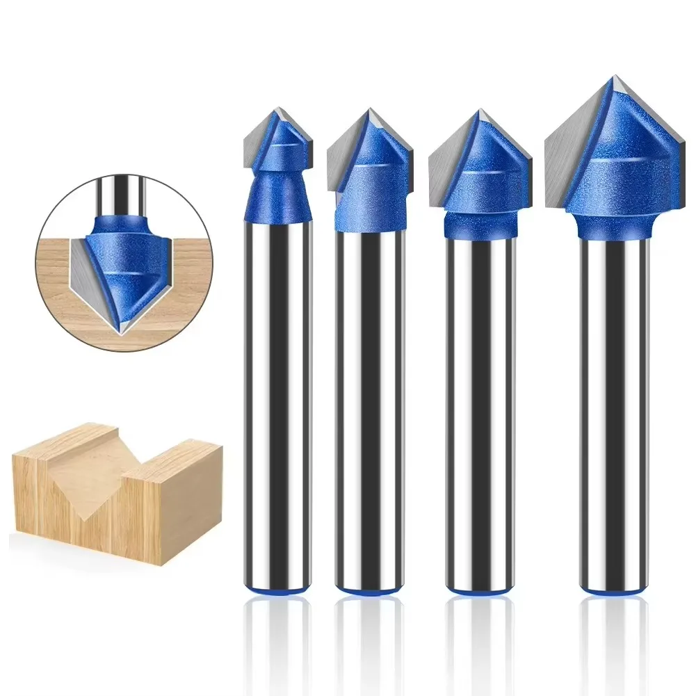 1PC 6MM Shank Milling Cutter 90 Degree V Groove Bit 1/4" 5/16" 3/8" 1/2" Solid Router Bit Carbide Milling Cutter Woodworking
1PC 6MM Shank Milling Cutter 90 Degree V Groove Bit 1/4" 5/16" 3/8" 1/2" Solid Router Bit Carbide Milling Cutter Woodworking