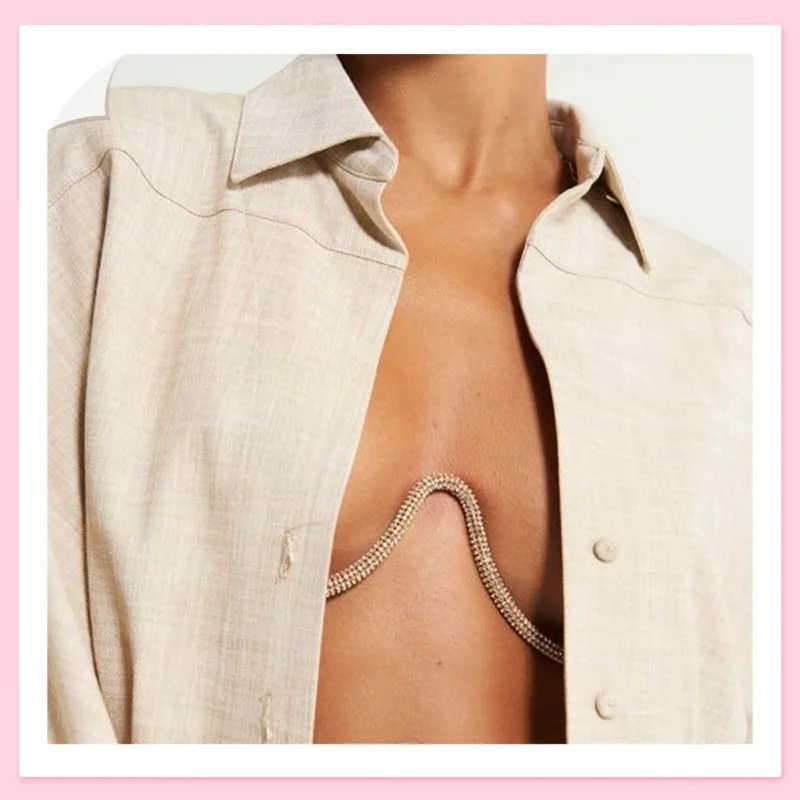 New Rhinestone Chest Rest Fashion Bikini Diamond Chest Rest Body Chain Women
New Rhinestone Chest Rest Fashion Bikini Diamond Chest Rest Body Chain Women
