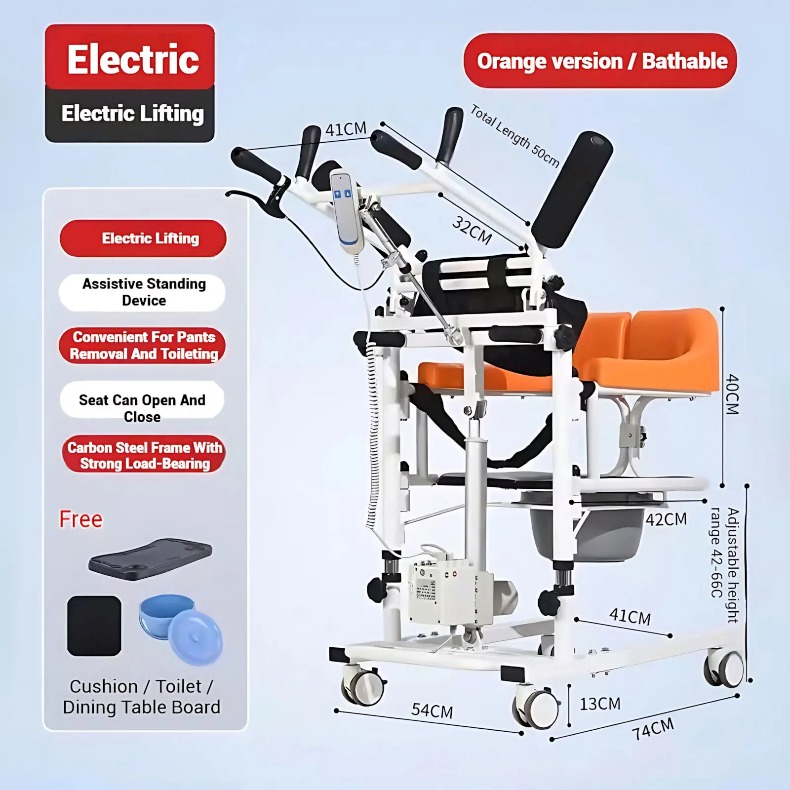 Hydraulic Electric Lifting Elderly transfer machine bed rest care for hemiplegic patients multifunctional chair for relocating
Hydraulic Electric Lifting Elderly transfer machine bed rest care for hemiplegic patients multifunctional chair for relocating