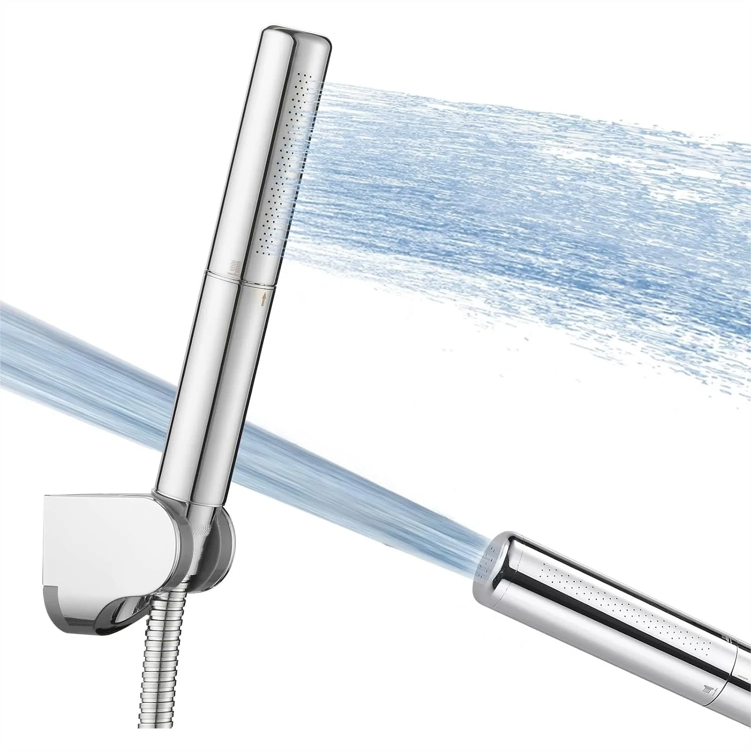 2-in-1 High Flow Handheld Shower Head Set with 59 Inch Hose, Bracket - High Pressure Chrome Finish
2-in-1 High Flow Handheld Shower Head Set with 59 Inch Hose, Bracket - High Pressure Chrome Finish