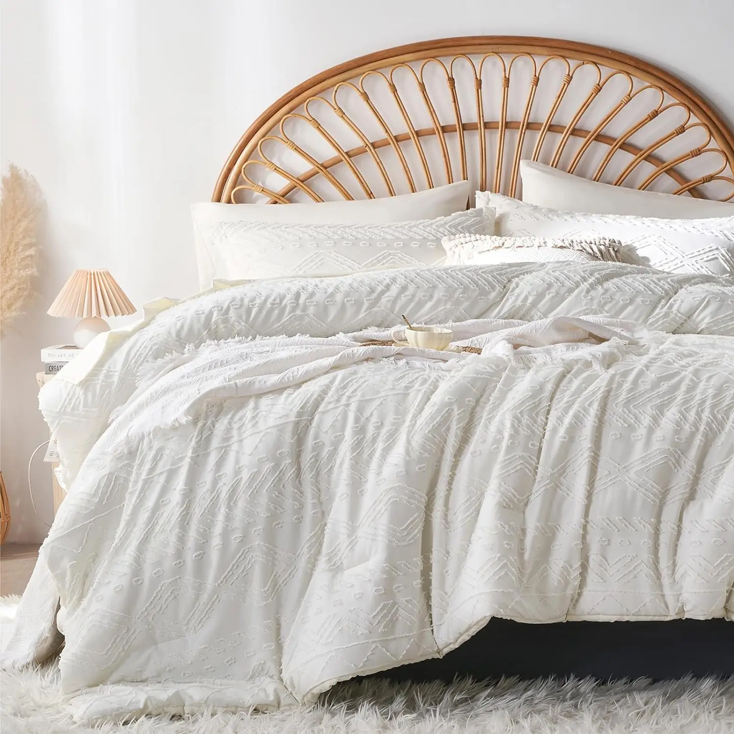 1515/5000 7-Pcs Bohemian tufted Comforter sets, soft comfort, Bedding Sets, room decor, all-season, Queen/King
1515/5000 7-Pcs Bohemian tufted Comforter sets, soft comfort, Bedding Sets, room decor, all-season, Queen/King