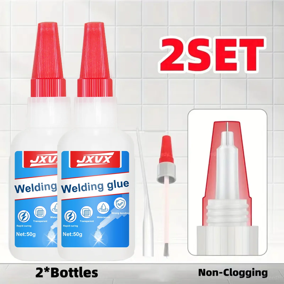 50g super instant oil glue for welding strong high-strength glue, for plastics, quick repairs of ceramics, wood, glass, and footwear, super-strong colorless liquid adhesive
50g super instant oil glue for welding strong high-strength glue, for plastics, quick repairs of ceramics, wood, glass, and footwear, super-strong colorless liquid adhesive