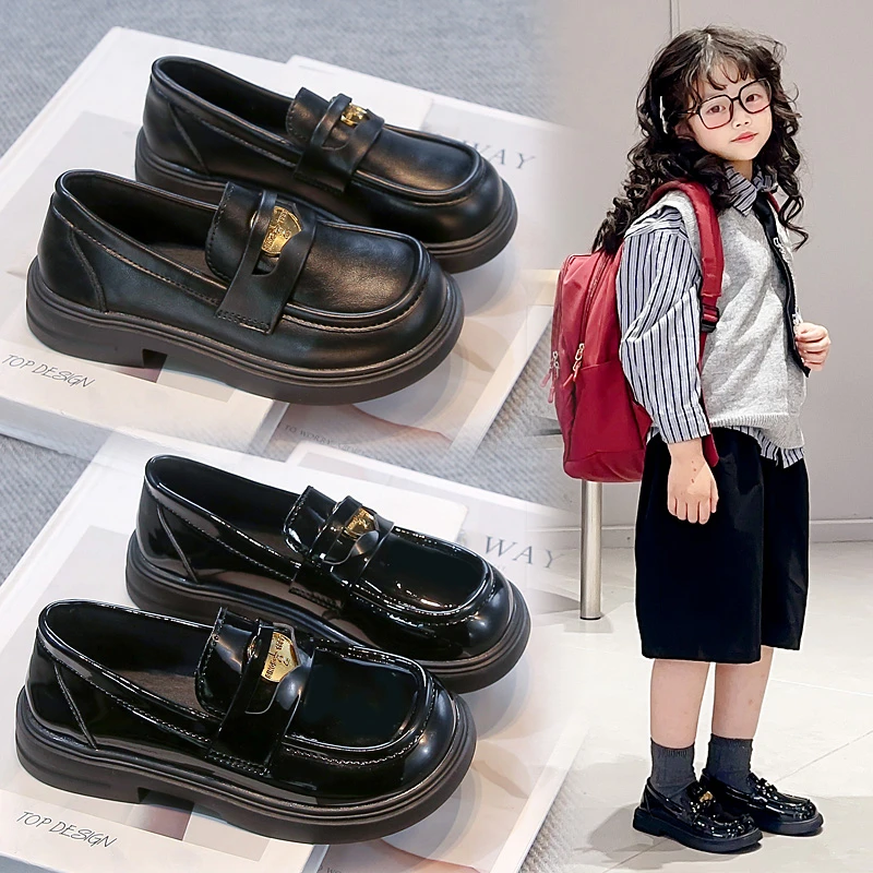 Kids Leather Shoes Black Matte Glossy Boys Girls School Shoes Trendy 2025 New Fashion Children Flat Shoes Round Toes Non-slip
Kids Leather Shoes Black Matte Glossy Boys Girls School Shoes Trendy 2025 New Fashion Children Flat Shoes Round Toes Non-slip