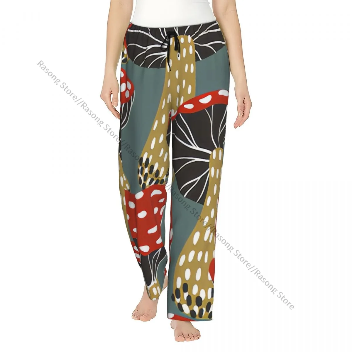 Женские пижамные штаны в стиле ретро с грибами, мягкие брюки для сна с эластичным поясом
Женские пижамные штаны в стиле ретро с грибами, мягкие брюки для сна с эластичным поясом
