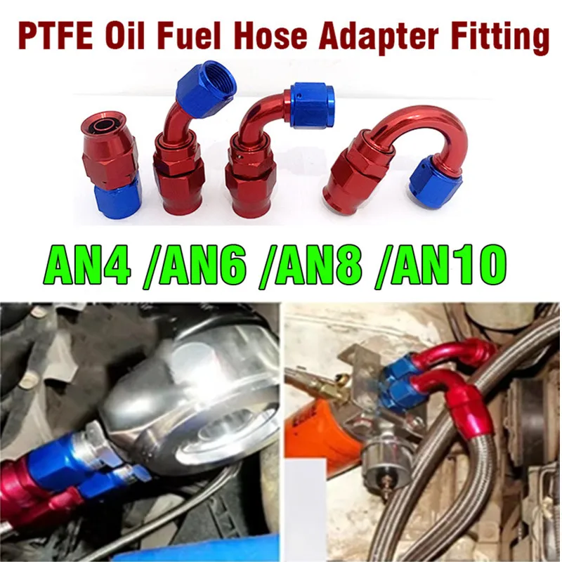 HQ PTFE Universal AN4/AN6/AN8/AN10/AN12 Straight 0°/45°/90/180° Degree Oil Fuel Swivel Hose End Fitting Oil Hose End Adaptor Kit
HQ PTFE Universal AN4/AN6/AN8/AN10/AN12 Straight 0°/45°/90/180° Degree Oil Fuel Swivel Hose End Fitting Oil Hose End Adaptor Kit