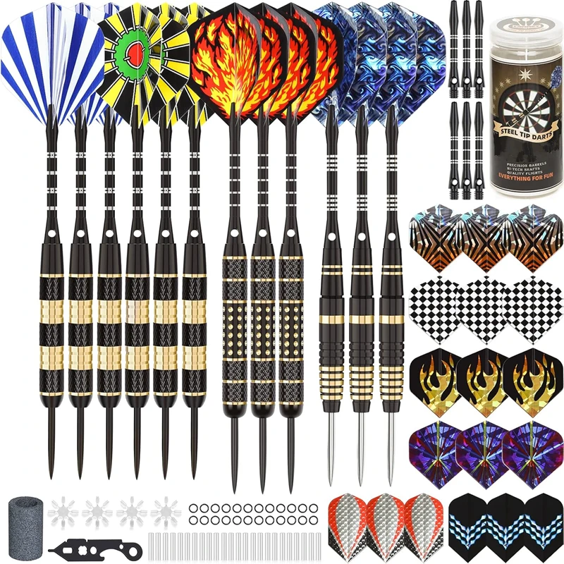 Латунные дротики, профессиональные дротики с металлическим наконечником, 12 шт., 20 г, 24 г и 26 г, набор дартс со стальным наконечником и точилкой
Латунные дротики, профессиональные дротики с металлическим наконечником, 12 шт., 20 г, 24 г и 26 г, набор дартс со стальным наконечником и точилкой