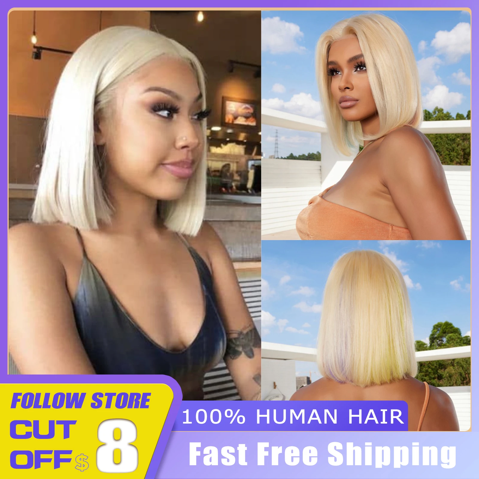 White Colorful 12 Inch 13x4 Lace Front Human Hair Shoulder Bob Black Straight Wigs for Afro Women Softy Natural Remy Hair Daily
White Colorful 12 Inch 13x4 Lace Front Human Hair Shoulder Bob Black Straight Wigs for Afro Women Softy Natural Remy Hair Daily