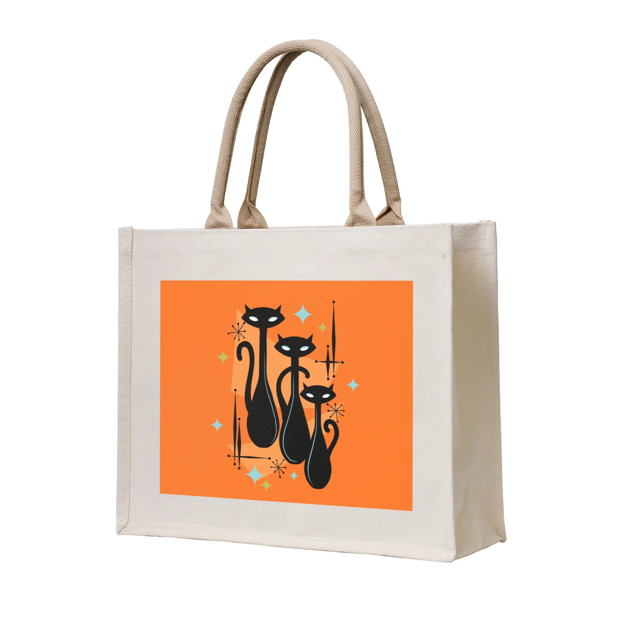 Cute Vintage Style Atomic Black Cat Shopping Tote Bags Portable Cartoon Kitten Grocery Shopper Shoulder Bag
Cute Vintage Style Atomic Black Cat Shopping Tote Bags Portable Cartoon Kitten Grocery Shopper Shoulder Bag