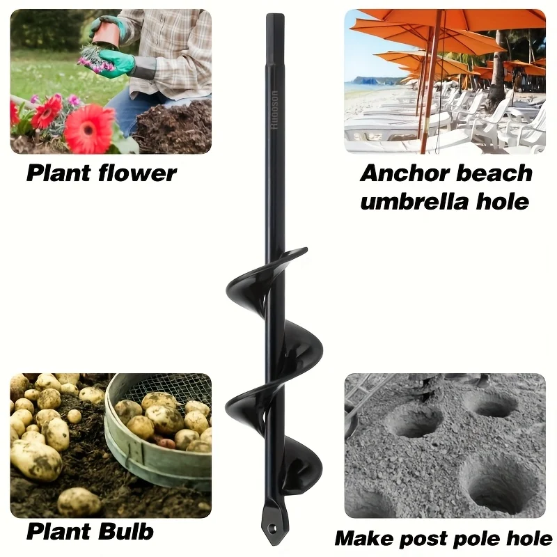 Heavy-Duty Garden Auger Drill Bit - Fast Digging Tool for Planting Bulbs, Fence Posts & Gardening
Heavy-Duty Garden Auger Drill Bit - Fast Digging Tool for Planting Bulbs, Fence Posts & Gardening
