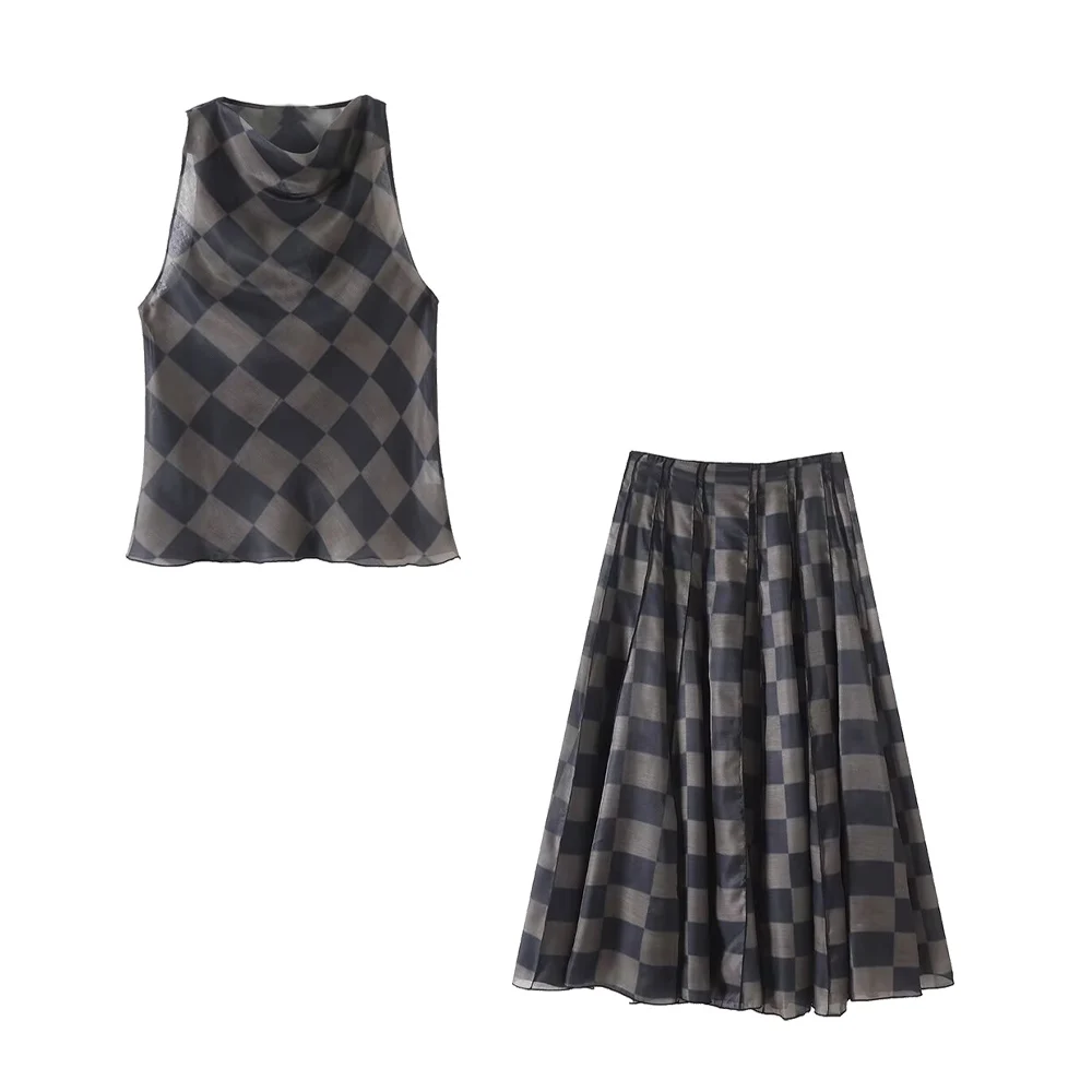 UNIZERA Women's Fashion Sleeveless Top Medium length Folded Half length Skirt Temperament Summer New Half length Skirt
UNIZERA Women's Fashion Sleeveless Top Medium length Folded Half length Skirt Temperament Summer New Half length Skirt